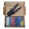 Set cleste pentru sertizare E-LOCKS, model HSC8 6-6A, cu sase falci + 1900 buc terminale conductori