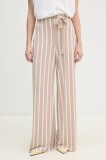 Joseph Ribkoff pantaloni femei, culoarea bej, drept, high waist, 241135S25