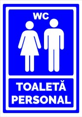 Semn toaleta personal foto