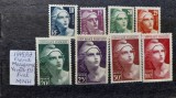 1945-1947-Franta-Marianne de GandonYT726-733 p.set 8 val.-MNH, Nestampilat
