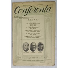 CONFERENTA , REVISTA PENTRU PUBLICAREA DE CONFERINTE , NR. 13 - 14 , 1937