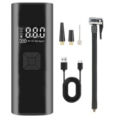 Compresor auto portabil, Siegbert, wireless, 80W 150PSI, acumulator 6000 mAh, negru