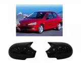Capace Oglinzi Batman Negre Peugeot 206 (1998-2012) - Set 2 buc, ABS Lucios, Montaj Ușor