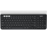 TASTATURA LOGITECH wireless &amp;amp; bluetooth, multimedia, 1 singur receiver, negru &amp;amp; argintiu, &quot;K780&quot; &quot;920-008042&quot; (timbru verde 0.8 lei)