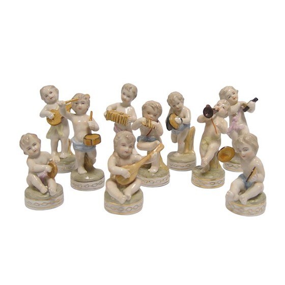 Set zece ingerasi muzicanti din portelan AX-48