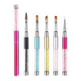 Set de pensule pentru gel de unghii cu 5 piese