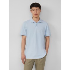 s.Oliver Tricou polo barbati, Regular fit din bumbac, Albastru deschis, XL