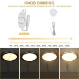 Cumpara ieftin Spoturi LED sub-dulap dimabile, Lightess, set 4 bucati, alb cald, cu intrerupator rotativ, montaj adeziv sau surub