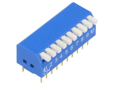 Comutator DIP-SWITCH 10 secțiuni ON-OFF foto