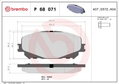 BREMBO P 68 071 PRIME LINE set placute frana,frana disc