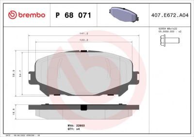BREMBO P 68 071 PRIME LINE set placute frana,frana disc foto