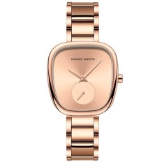 Ceas de dama Hannah Martin Quartz Fashion Minimalist Casual Quartz Auriu Roze