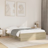 VidaXL Cadru pat fără saltea stejar sonoma, 140x190 cm, lemn prelucrat