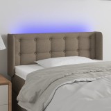 VidaXL Tăblie de pat cu LED, gri taupe, 103x16x78/88 cm, textil 3123664