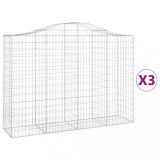 Cumpara ieftin Cosuri gabion arcuite 3 buc, 200x50x140/160cm, fier galvanizat