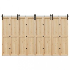 Gossi set feronerie pentru usi glisante, negru, 366 cm, otel
