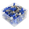 SET 100 PAPUCI ELECTRICI TERMINALI IZOLATI ALBASTR MAMA/TATA 6.3X0.8MM 71532
