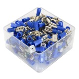 SET 100 PAPUCI ELECTRICI TERMINALI IZOLATI ALBASTR MAMA/TATA 6.3X0.8MM 71532