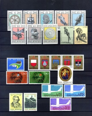 C5409 - San Marino 1974 - anul complet,timbre nestampilate MNH foto