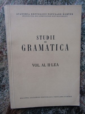 STUDII DE GRAMATICA VOL.II foto