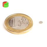 Magnet neodim disc &Oslash;2,5&amp;#215;0,5 mm, diametral, N52