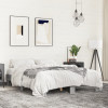 VidaXL Cadru de pat, gri sonoma, 150x200 cm, lemn prelucrat și metal