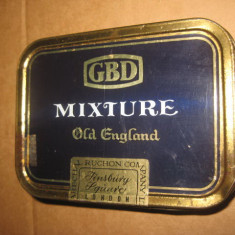 B768-I- GBD Mixture Old England Linsburry Squave-Cutie veche tutun metal London.