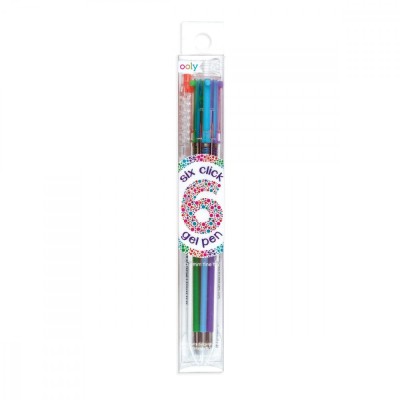 Pix cu gel multicolor cu 6 culori si mecanism retractabil foto