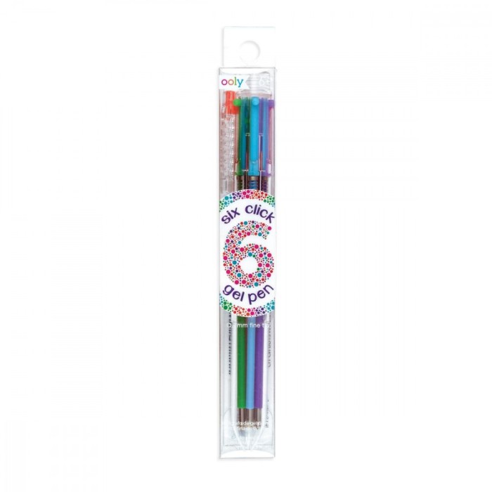Pix cu gel multicolor cu 6 culori si mecanism retractabil