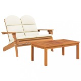 Cumpara ieftin Set mobilier de gradina Adirondack, 2 piese, lemn masiv acacia