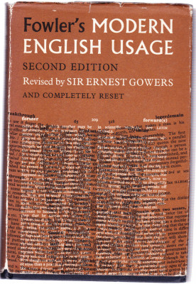 AS - H. W. FOWLER - A DICTIONARY OF MODERN ENGLISH USAGE foto