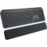 Tastatura wireless Logitech MX Keys S, Iluminare, Palmrest, 2.4GHz&amp;Bluetooth,USB-C, US INTL layout, Graphite