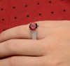 Inel din argint Perfect Engagement Ring Red Round Diamond ARG210, Argintboutique