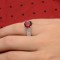 Inel din argint Perfect Engagement Ring Red Round Diamond ARG210