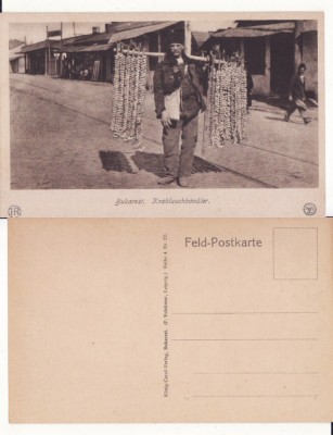 Bucuresti - tipuri-Vanzatori de usturoi - rara foto
