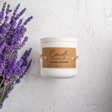 Cumpara ieftin Set lumanare parfumata Gradina de lavanda, suport lumanare, accesoriu elegant pentru stins lumanarea si foarfeca de taiat fitil lumanare