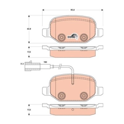 Placute frana Alfa Romeo Mito (955) 08.08-10.18, Spate, TRW foto
