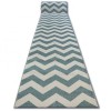 Traversa Sketch - FA66 turcoaz și crem - Zig Zag, 100 cm, Dreptunghi, Polipropilena