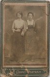 Fotografie de epoca, 2 femei, tip CDV