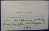 Carte de vizită arhitect Leopold Simony, Viena