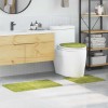 Set 3 Covorașe Baie vidaXL Verde 50x50cm Polipropilenă Antiderapant Microfibră Moale Confortabil