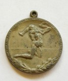 v883 UNGARIA 1947 MEDALIE SPORTIVA LUPTE BRONZ 36mm 15g STARE FOARTE FRUMOASA