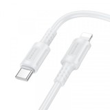 Cablu Date si Incarcare USB-C - Lightning Borofone BX111 Feliz, 27W, 1m, Alb