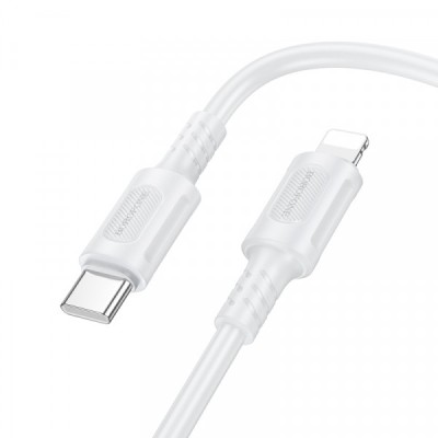 Cablu Date si Incarcare USB-C - Lightning Borofone BX111 Feliz, 27W, 1m, Alb foto