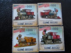 Guineea -Locomotive-serie completa,nestampilate MNH foto