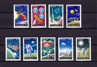 ✅RO 1972 LP 814 &amp;quot; Incheierea programului Apollo &amp;quot; , serie ,MNH foto