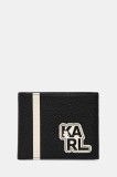 Karl Lagerfeld portofel de piele barbati, culoarea negru, ASM32003