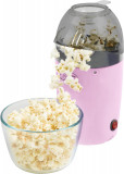 Masina de facut popcorn cu aer cald Bestron, 1200 W, fara grasime, roz, 50 g porumb, gata in 2 minute. - CA NOU