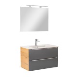 Mobilier complet de baie Vario Trim 80 stejar-antracit