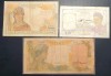 IndoChina set de 3 bancnote de 1, 5 și 100 de piastri.